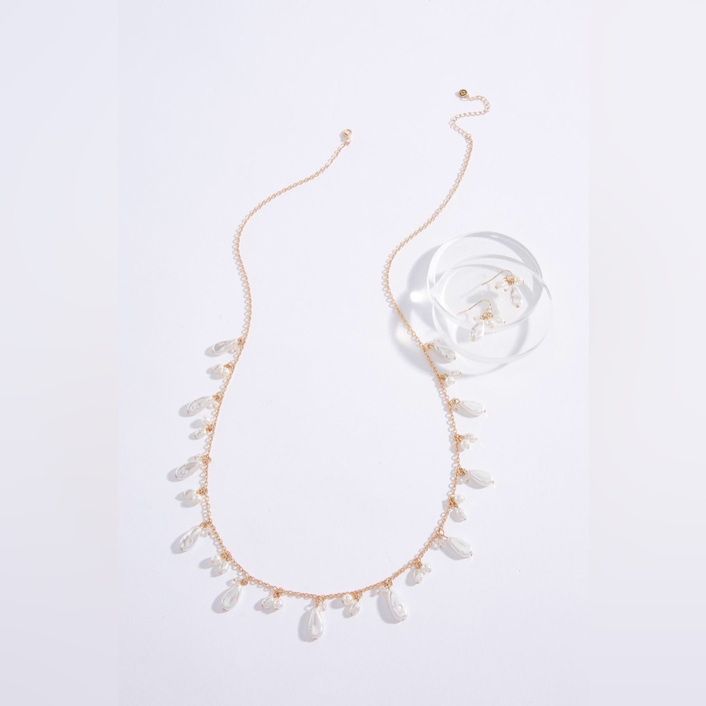 Cato | PEARL DANGLE NECKLACE SET